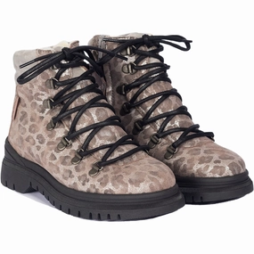 Angulus Silver Leo/Gray Tex Lace-up Boot with Wool Lining Cheap Kids Winter Footwear