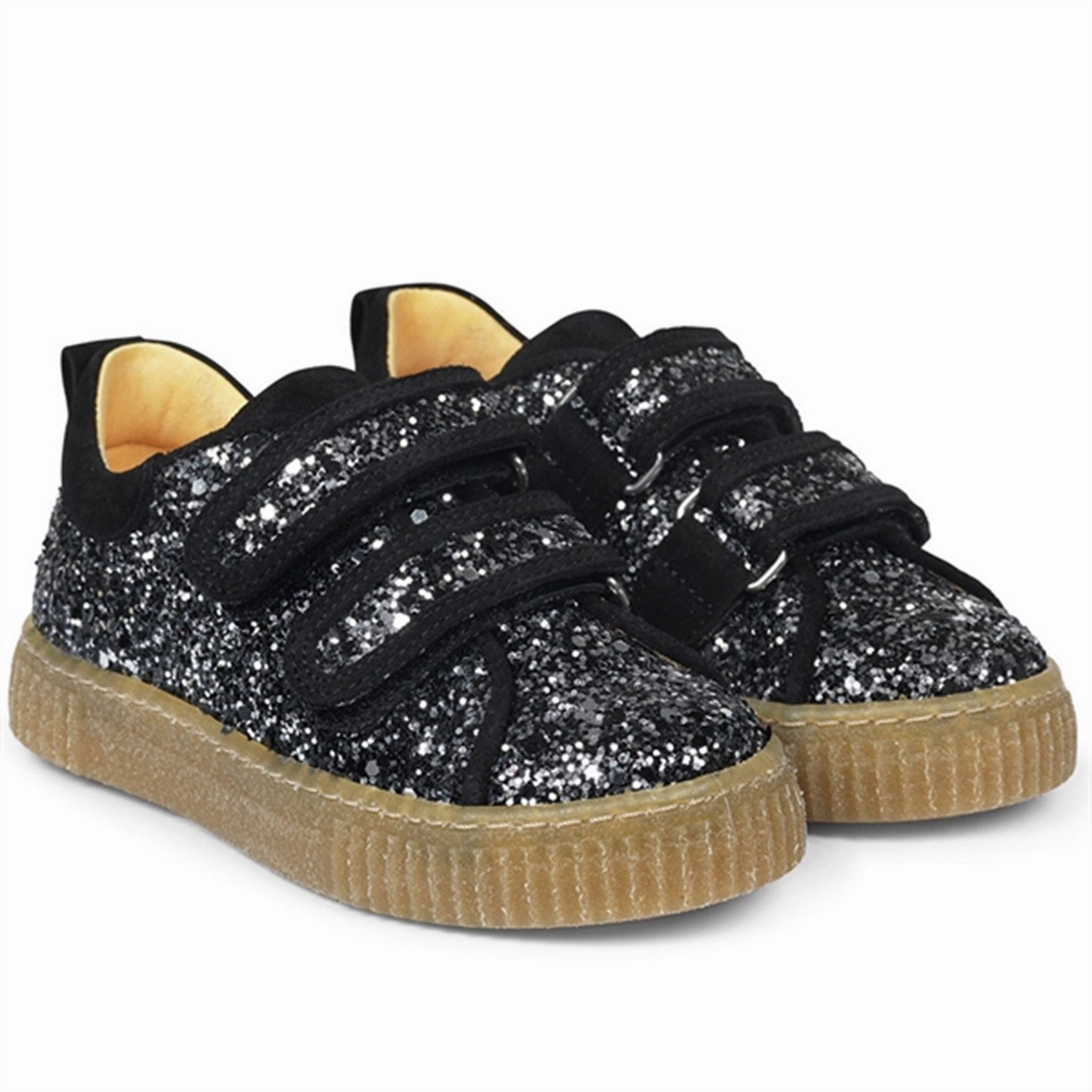 Angulus Sneakers w Velcro Grey Glitter/Black Kids Velcro Sneakers discount