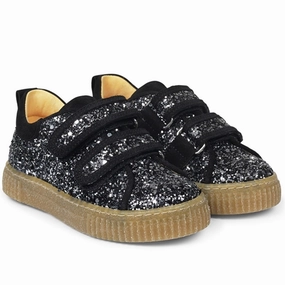 Angulus Sneakers w Velcro Grey Glitter/Black Kids Velcro Sneakers discount
