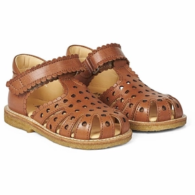 Angulus Starter Sandal W. Velcro Cognac Kids Closed Toe Sandals promo