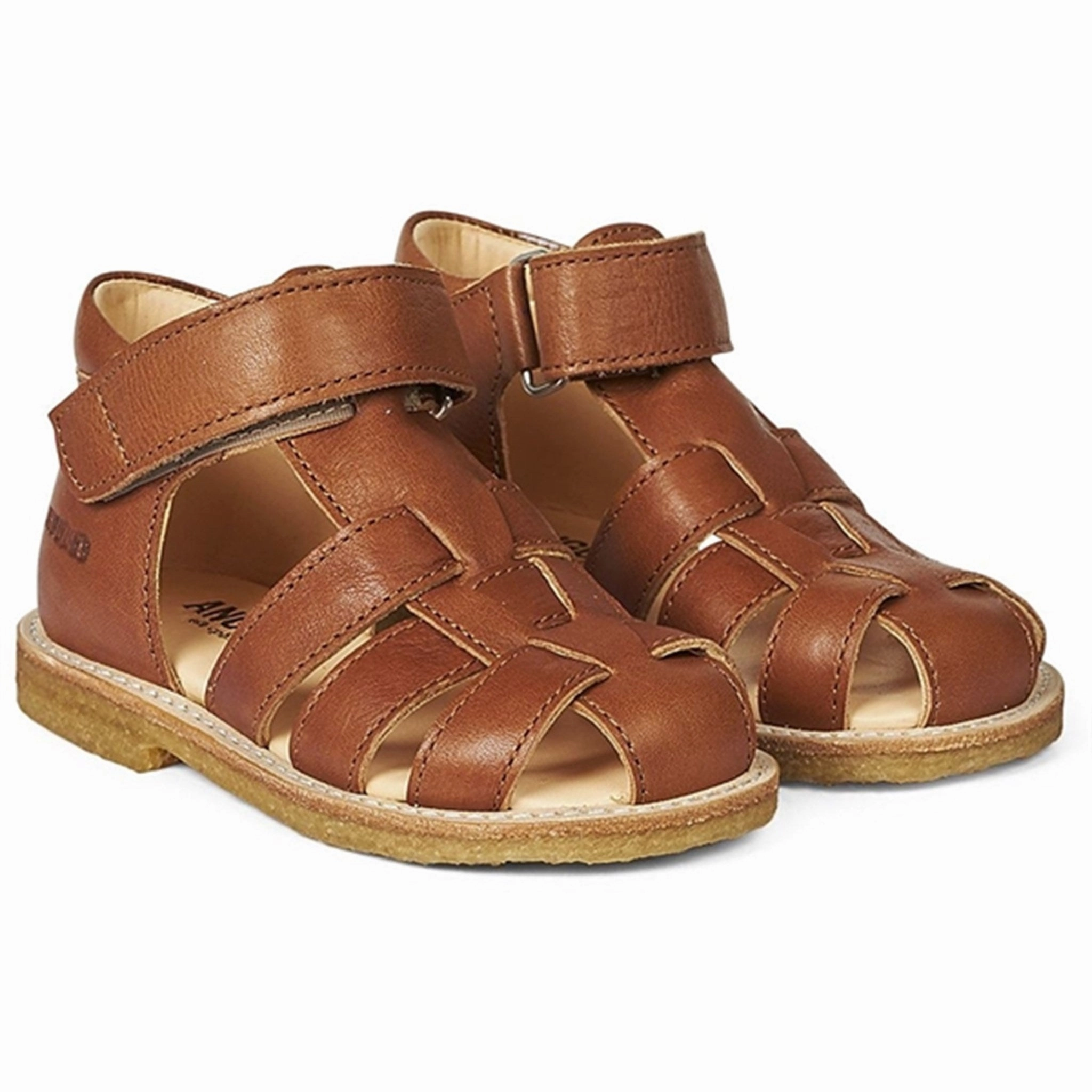 Angulus Starter Sandal W. Velcro Cognac Kids Closed Toe Sandals promo