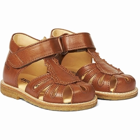 Angulus Starter Sandal W. Velcro Cognac Kids Closed Toe Sandals promo