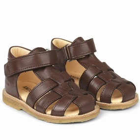Angulus Starter Sandal w. Velcro Dark Brown Closed Sandals for Kids online