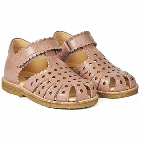 Angulus Starter Sandal W. Velcro Dark Peach Kids Closed Toe Sandals promo