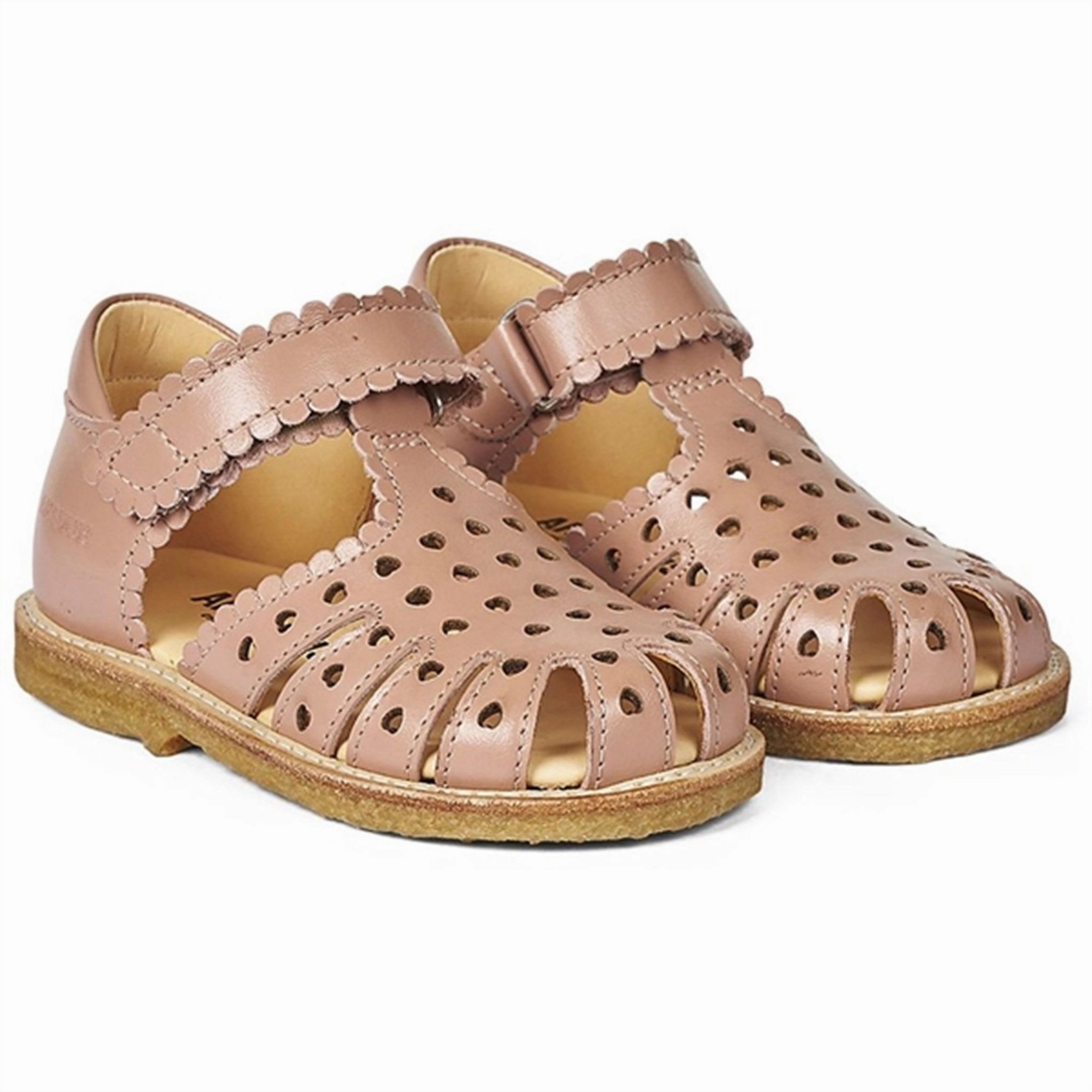 Angulus Starter Sandal W. Velcro Dark Peach Kids Closed Toe Sandals promo