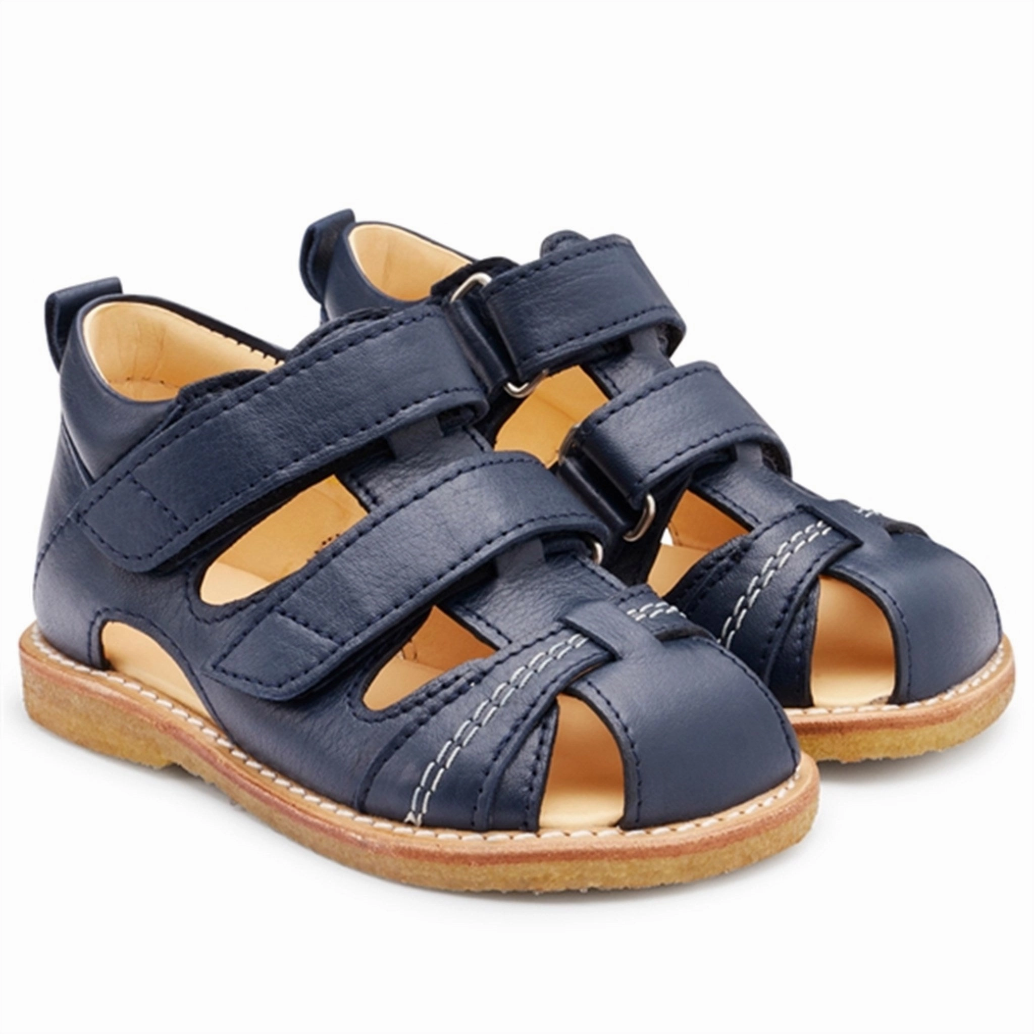 Angulus Starter Sandal W. Velcro Navy Kids Closed Toe Sandals promo