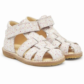 Angulus Starter Sandals Rose Flower Print Kids Closed Toe Sandals promo