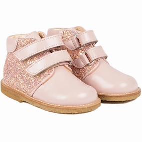 Angulus Starter Shoe Pale Rose/Rose Glitter Beginner Shoes With Velcro Kids promo