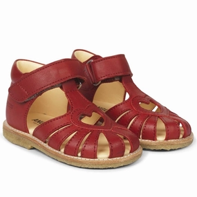 Angulus Starter Shoe w. Heart and Velcro Red Closed Sandals for Kids online