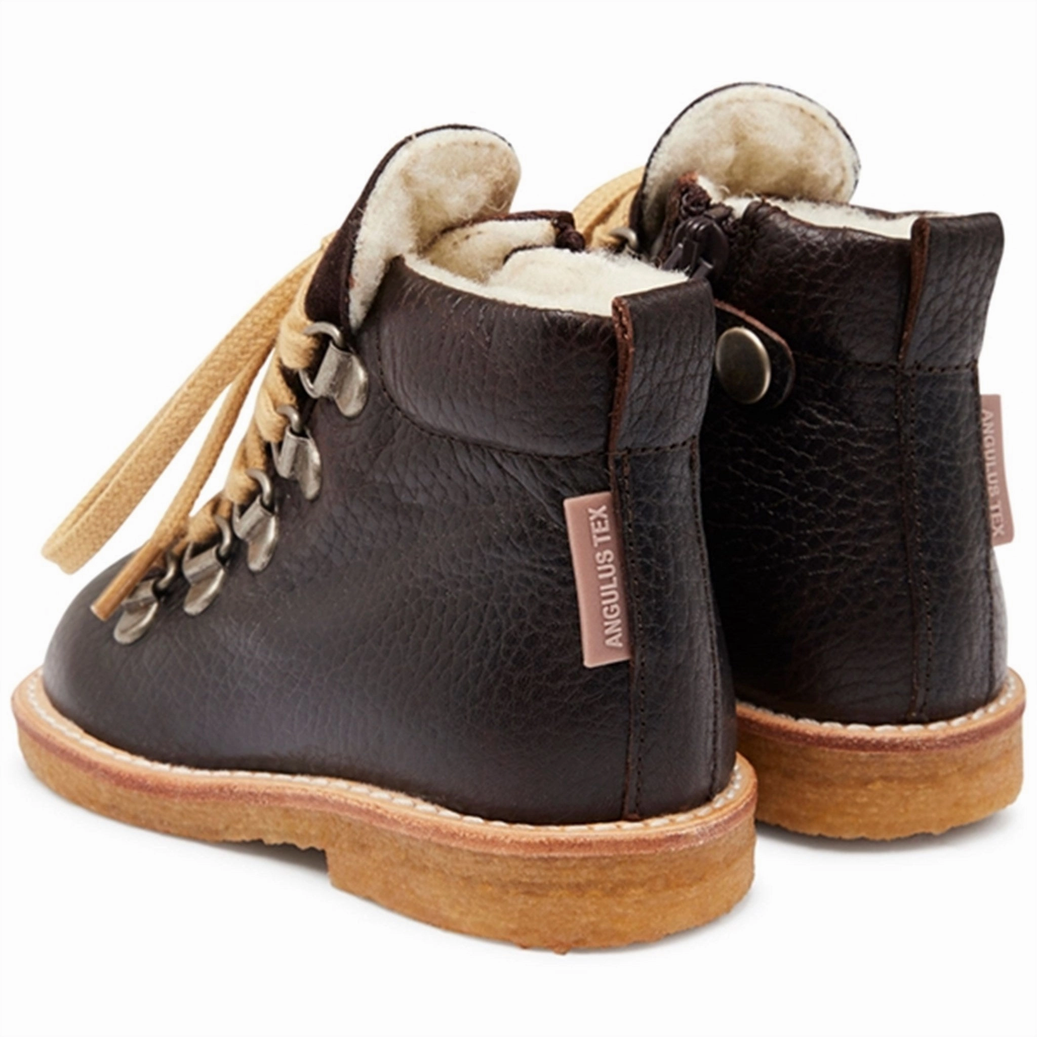 Angulus Starter Tex Boots With Lace & Zipper Dark Brown/Dark Brown
