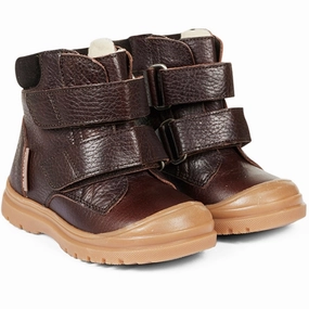 Angulus Starter Tex Boots With Velcro Dark Brown/Dark Brown Cheap Kids Winter Footwear