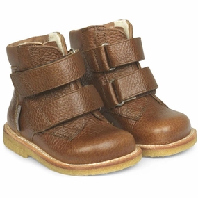 Angulus Starter Tex boots With Velcro Medium Brown/Dark Cognac Cheap Kids Winter Footwear