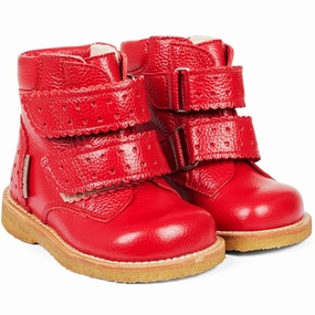 Angulus Starter Tex boots With Velcro Red Cheap Kids Winter Footwear