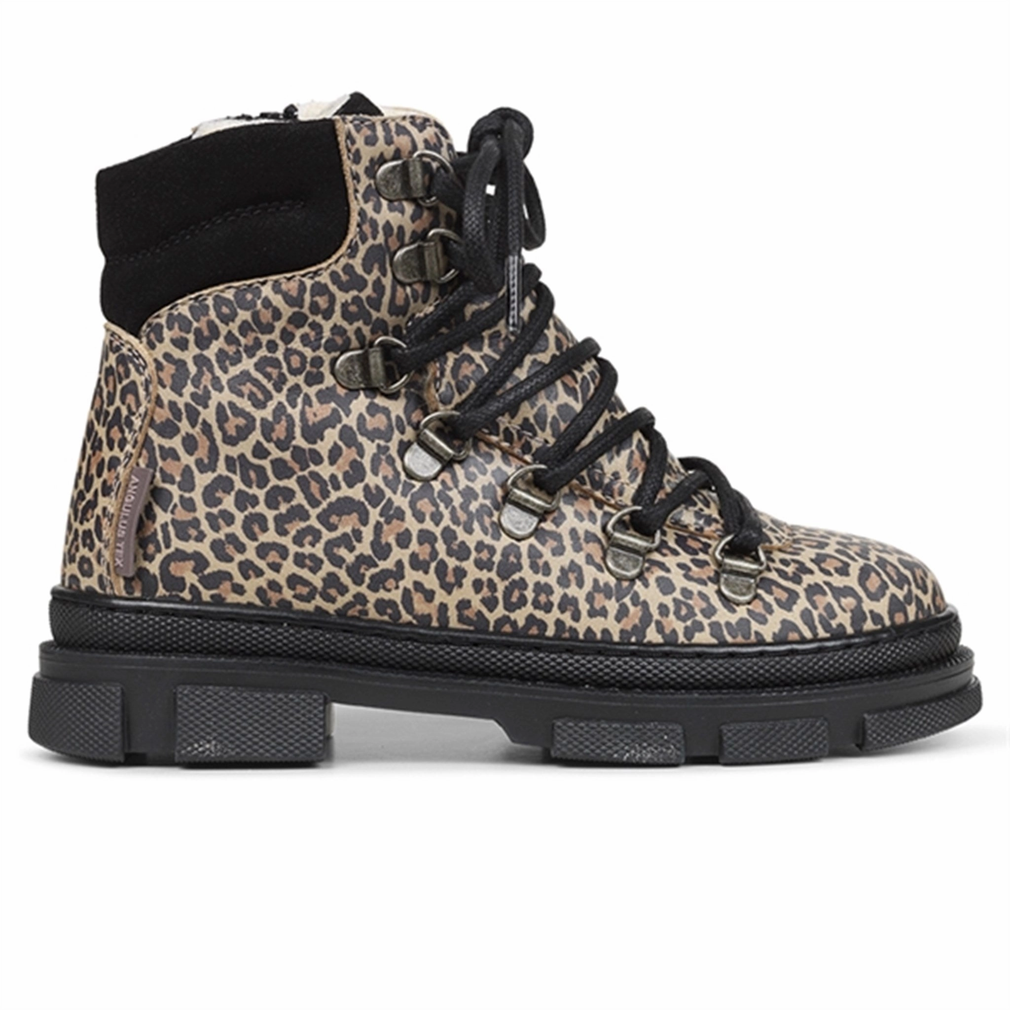 Angulus Tex-Boots w Lace and Zipper Brown Leo/Black