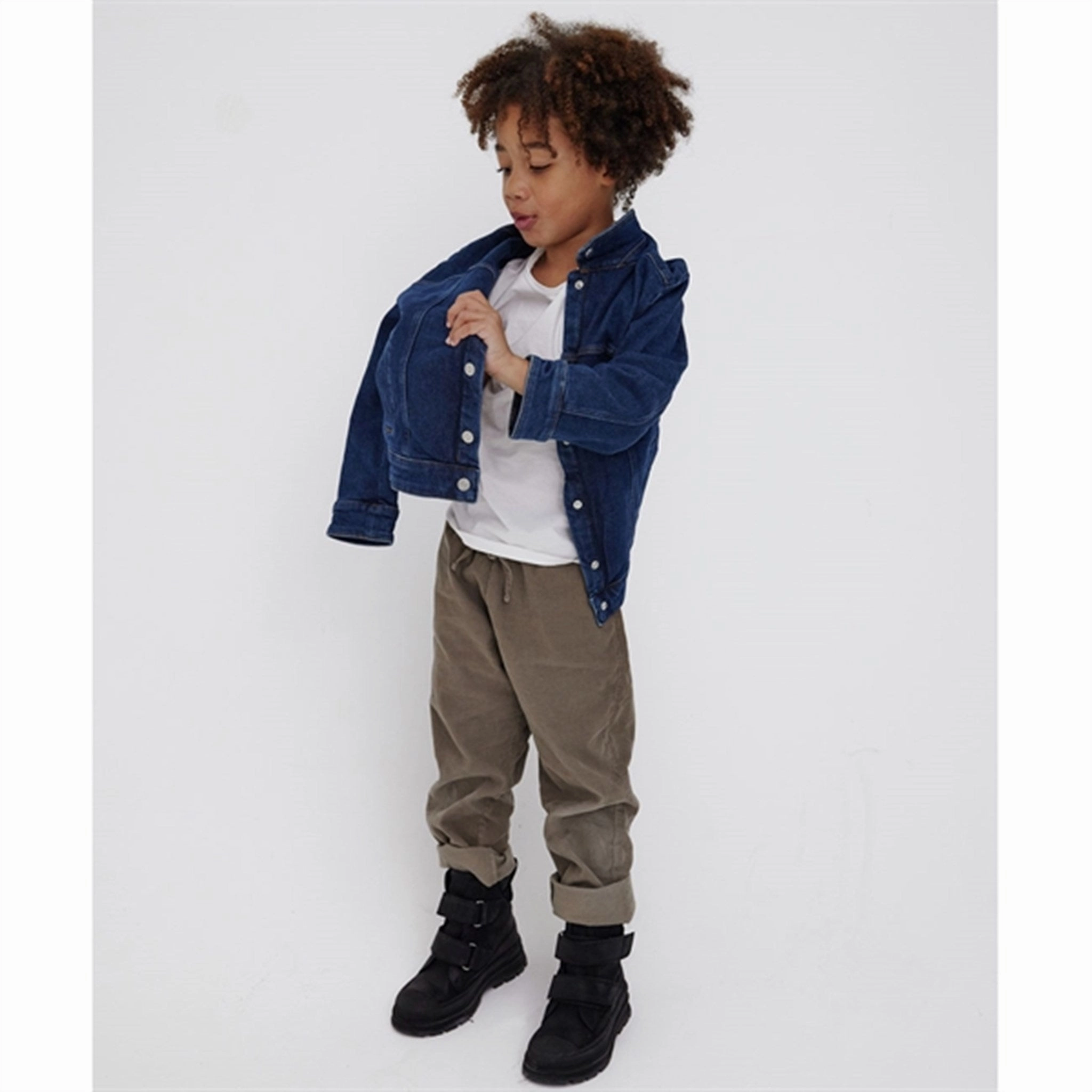 Angulus Tex-Boots w Velcro And Wool Lining Black
