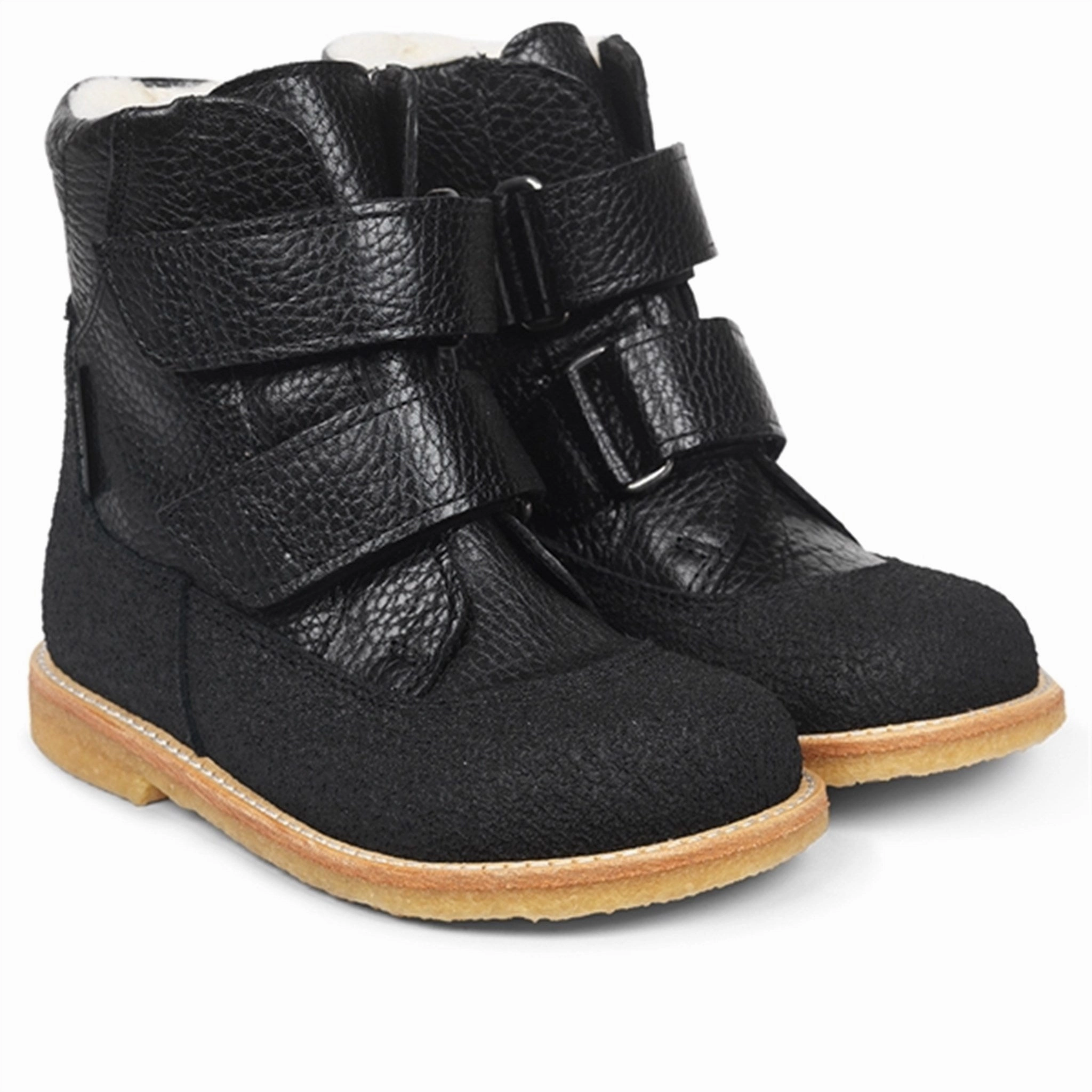Angulus Tex Boots w Velcro Black Cheap Kids Winter Footwear