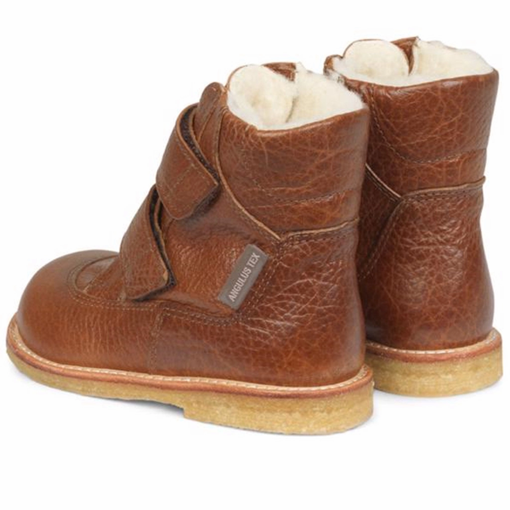 Angulus Tex Boots w. Velcro Cognac