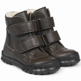 Angulus TEX Boots w. Velcro Dark Olive 2115-102-1263 Cheap Kids Winter Footwear