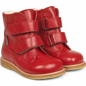 Angulus TEX Boots w. Velcro Dark Red 2134-101-2568 Cheap Kids Winter Footwear