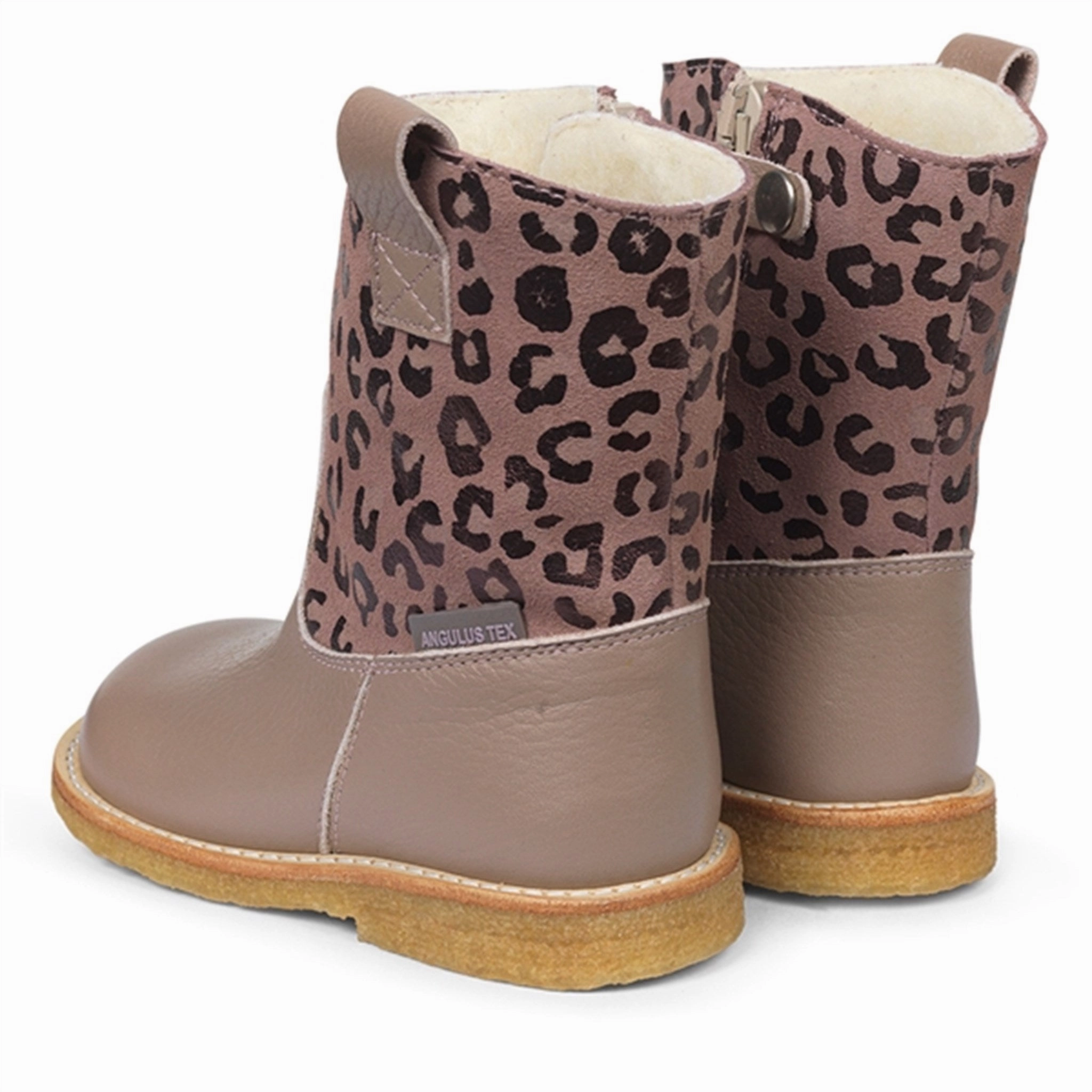 Angulus Tex-Boots w Zipper Rose/Rose Leo