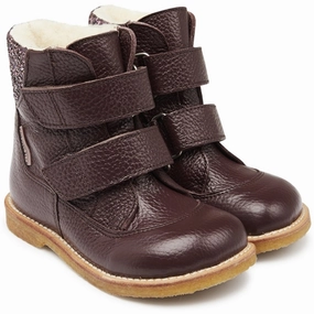Angulus Tex-Boots With Velcro Bordeaux/Bordeaux Multi Glitter Cheap Kids Winter Footwear