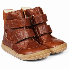 Angulus Tex-Boots With Velcro Cognac/Cognac Cheap Kids Winter Footwear