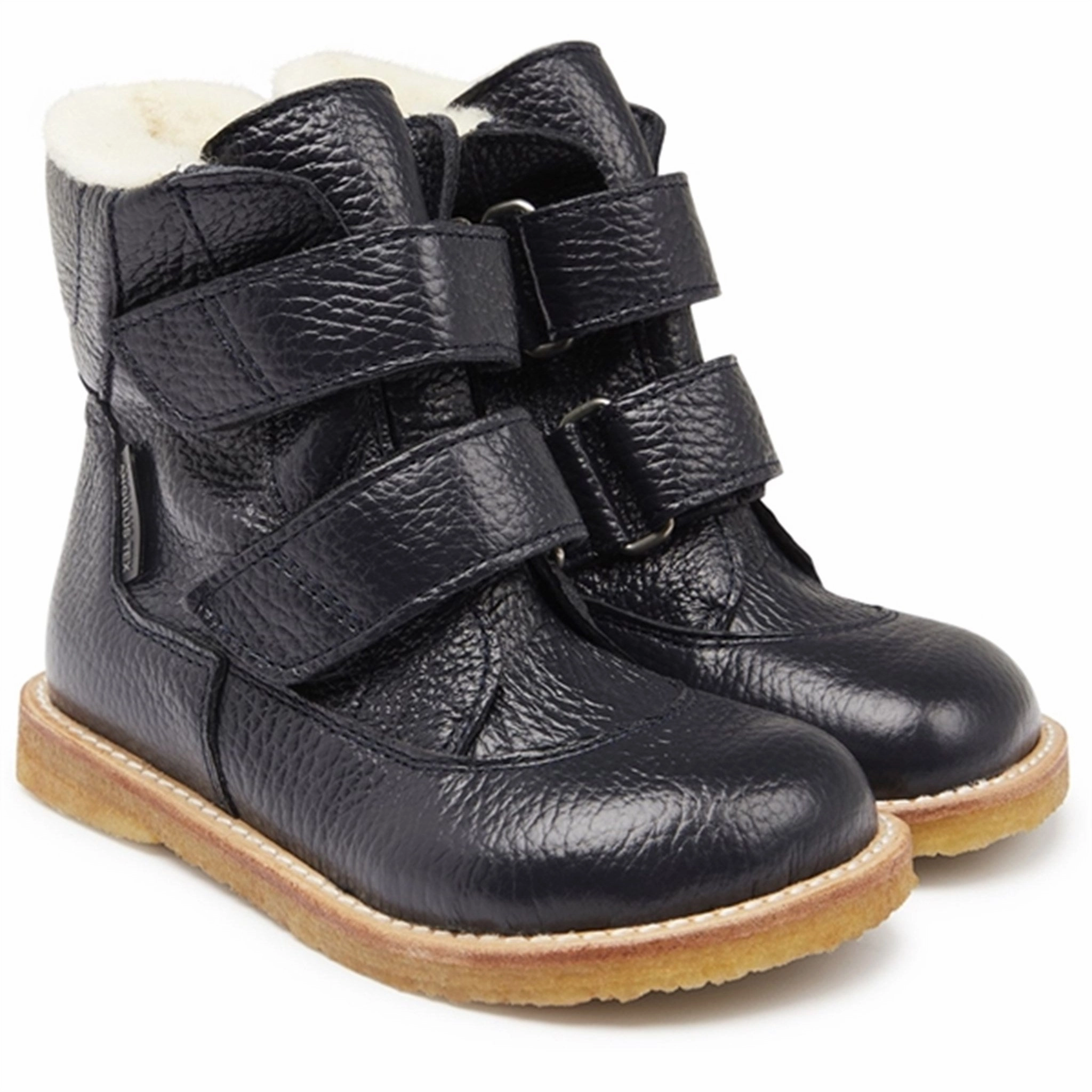 Angulus Tex-Boots With Velcro Navy Cheap Kids Winter Footwear