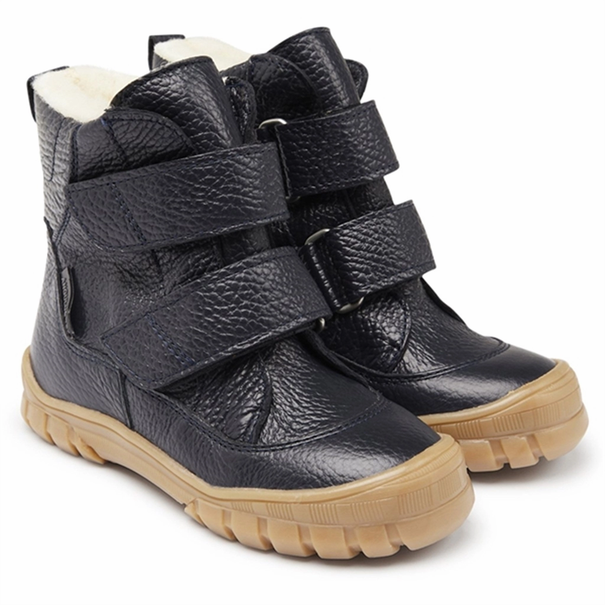 Angulus Tex-Boots With Velcro Navy Cheap Kids Winter Footwear