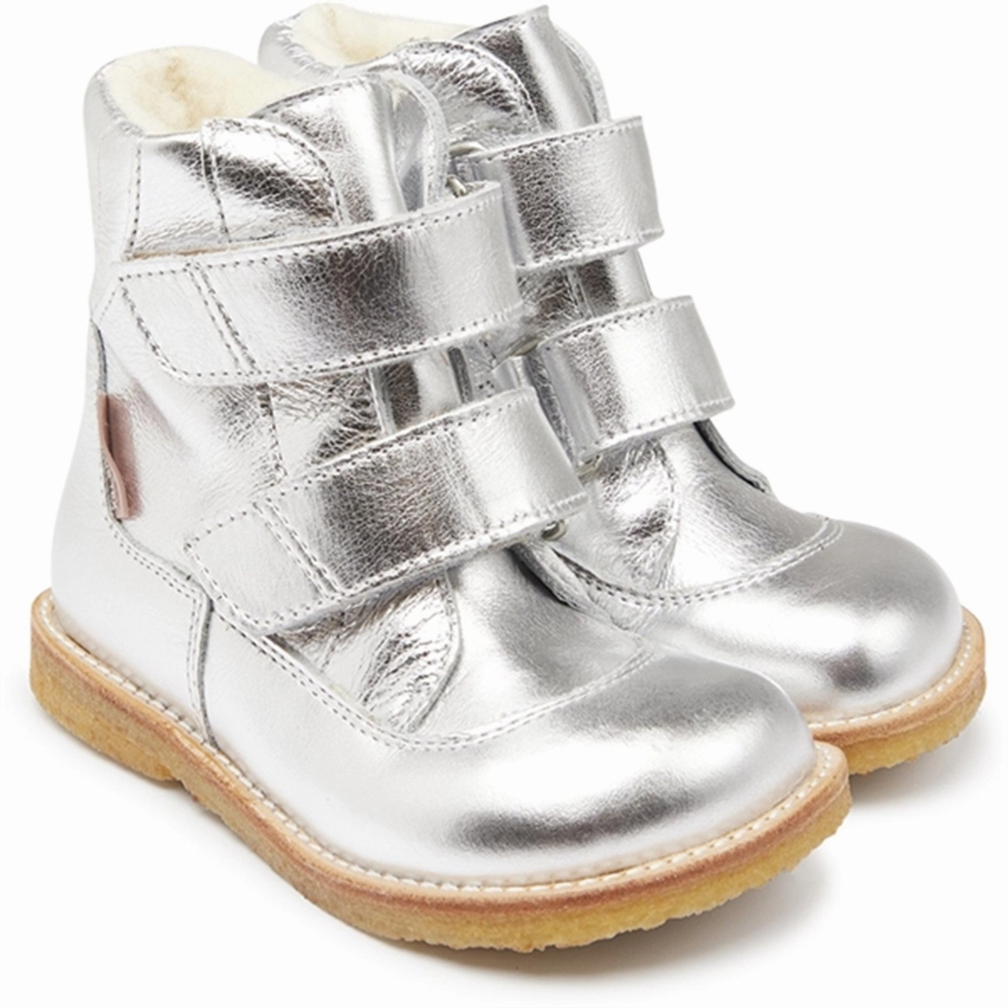 Angulus Tex-Boots With Velcro Silver Cheap Kids Winter Footwear