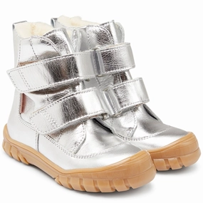 Angulus Tex-Boots With Velcro Silver Cheap Kids Winter Footwear