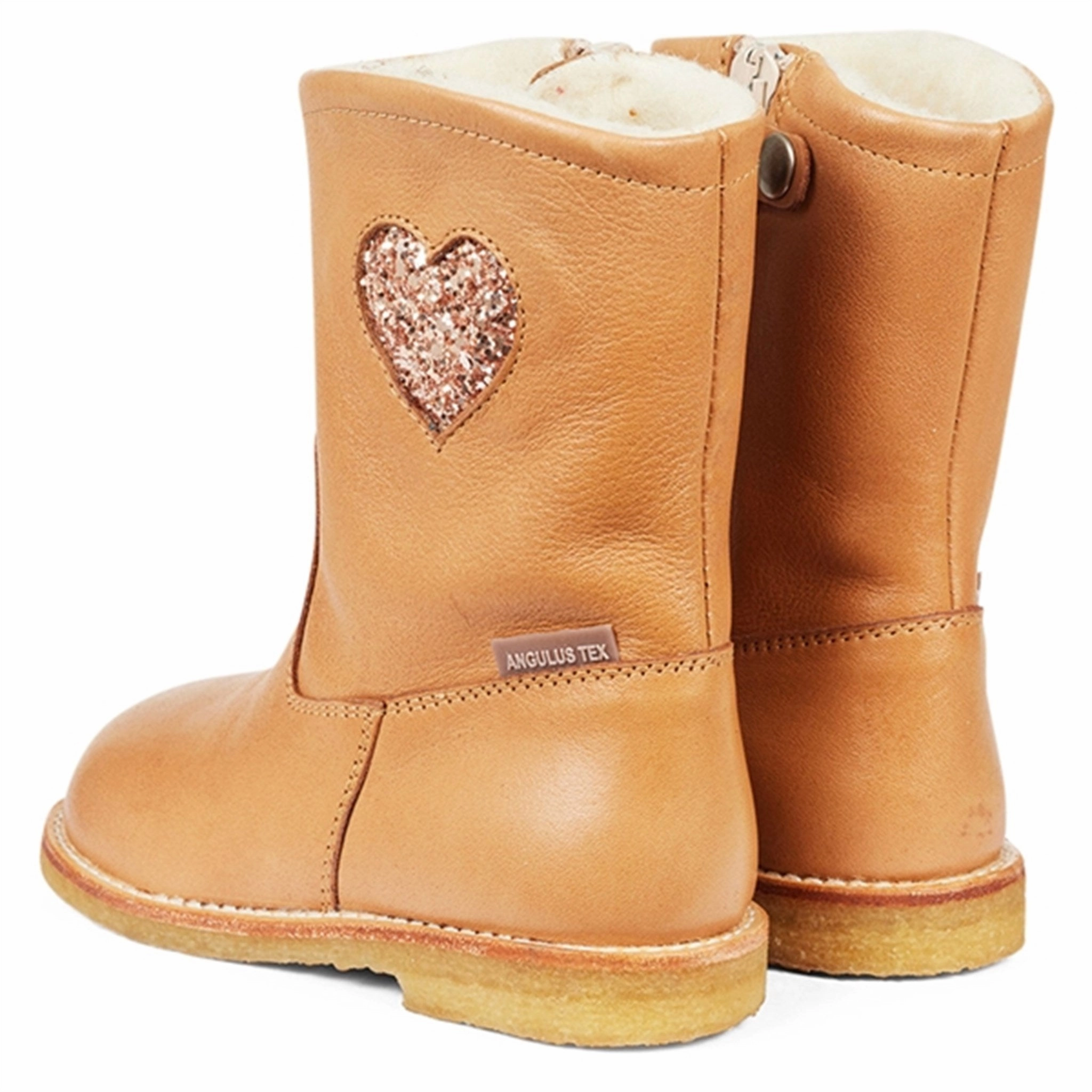 Angulus Tex-Boots With Zipper Almond/Maple Glitter