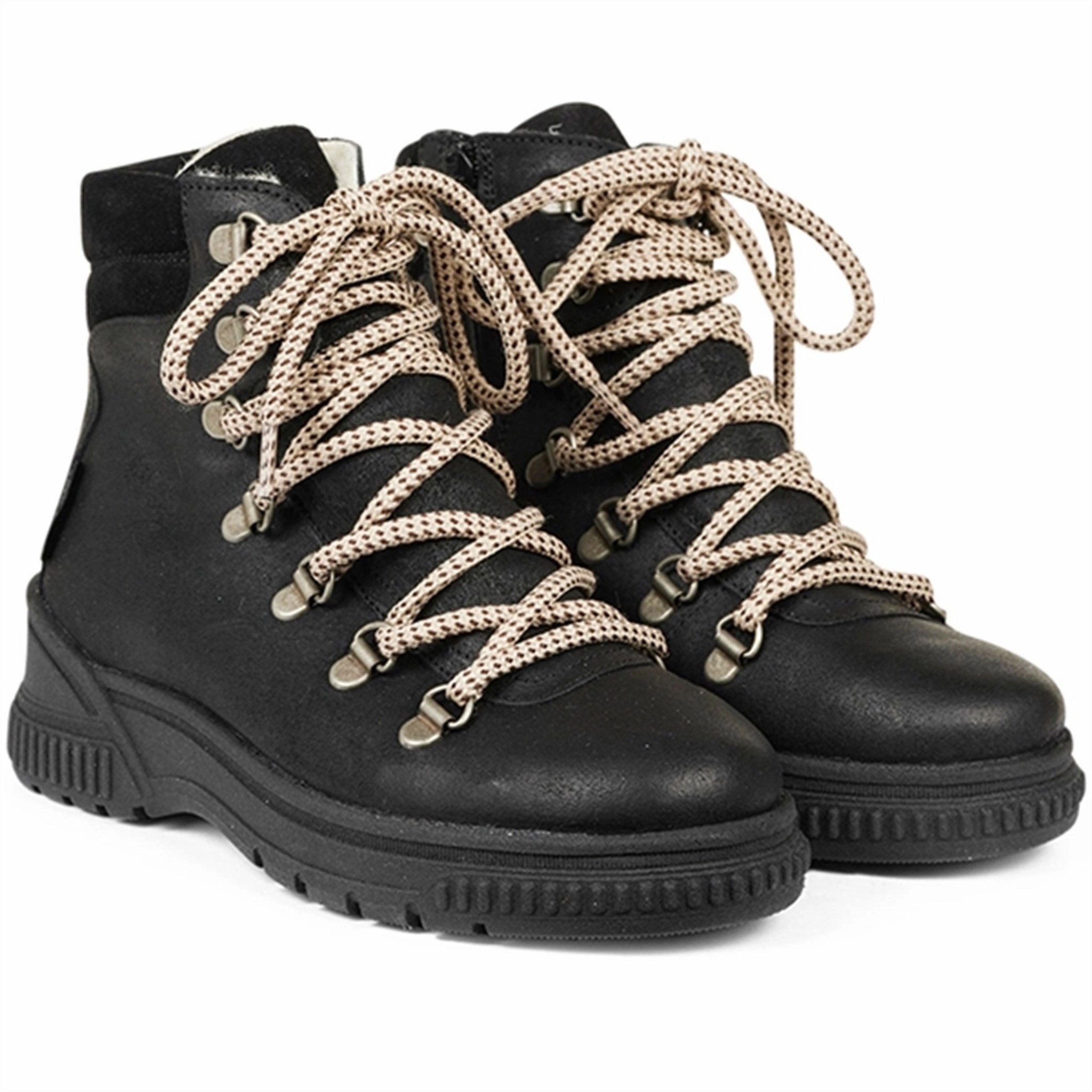 Angulus Tex Lace Boots With Zipper Black Cheap Kids Winter Footwear