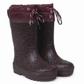 Angulus Thermo Rainboots Plum Leo Print Kids Thermo Boots discount price
