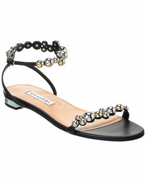 Aquazzura Bubbles Leather Sandal Womens Fashion Sandals discount