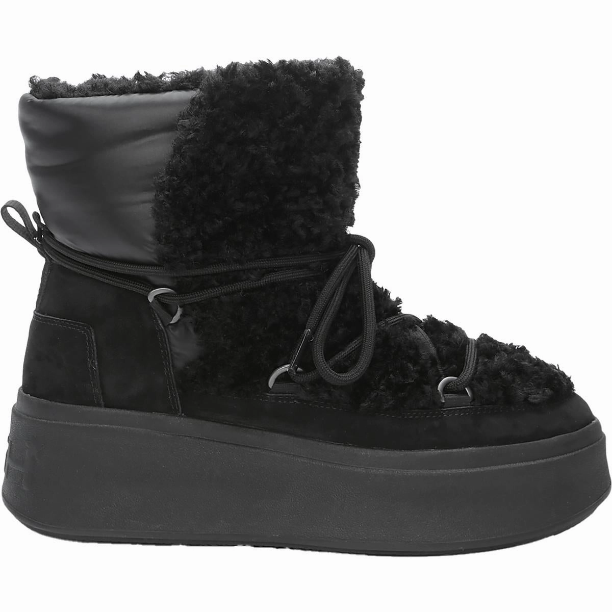 AS Moboo Womens Lace Up Platform Ankle Boots