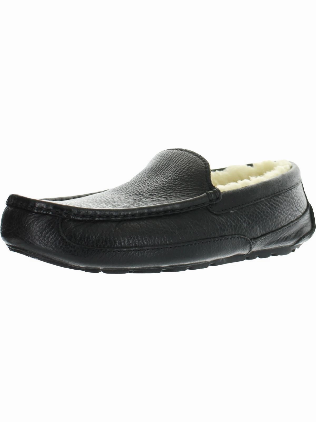Ascot Mens Leather Lined Loafer Slippers Mens Slippers clearance sale