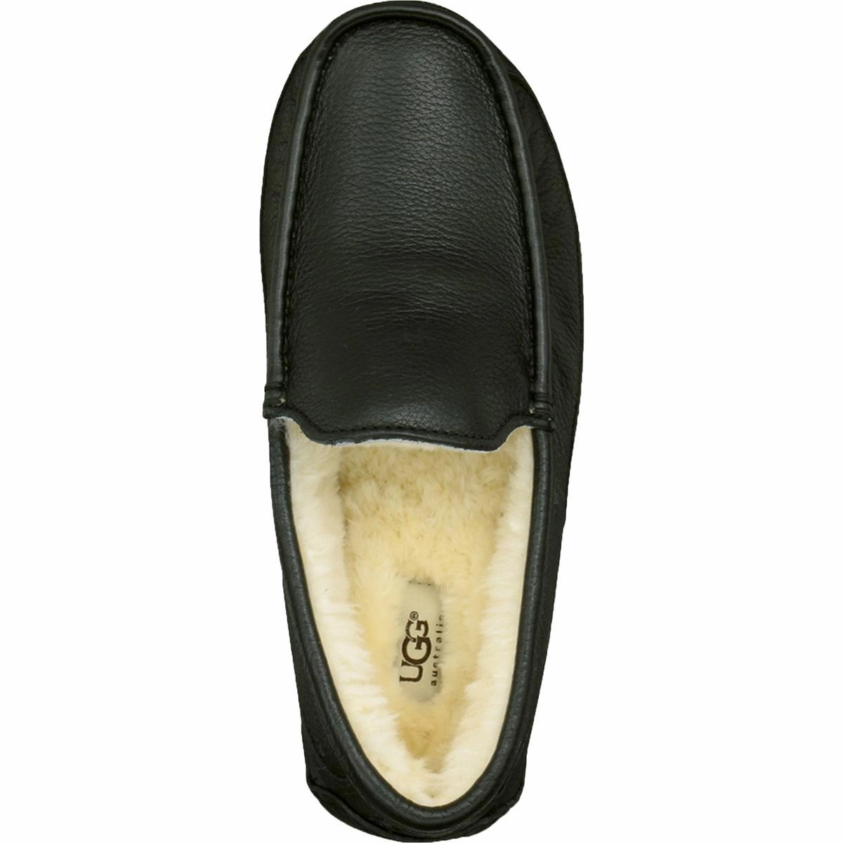 Ascot Mens Leather Lined Loafer Slippers