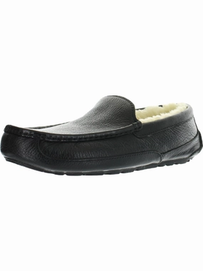 Ascot Mens Leather Lined Loafer Slippers Mens Slippers clearance sale