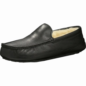 Ascot Mens Leather Lined Loafer Slippers Mens Slippers clearance sale