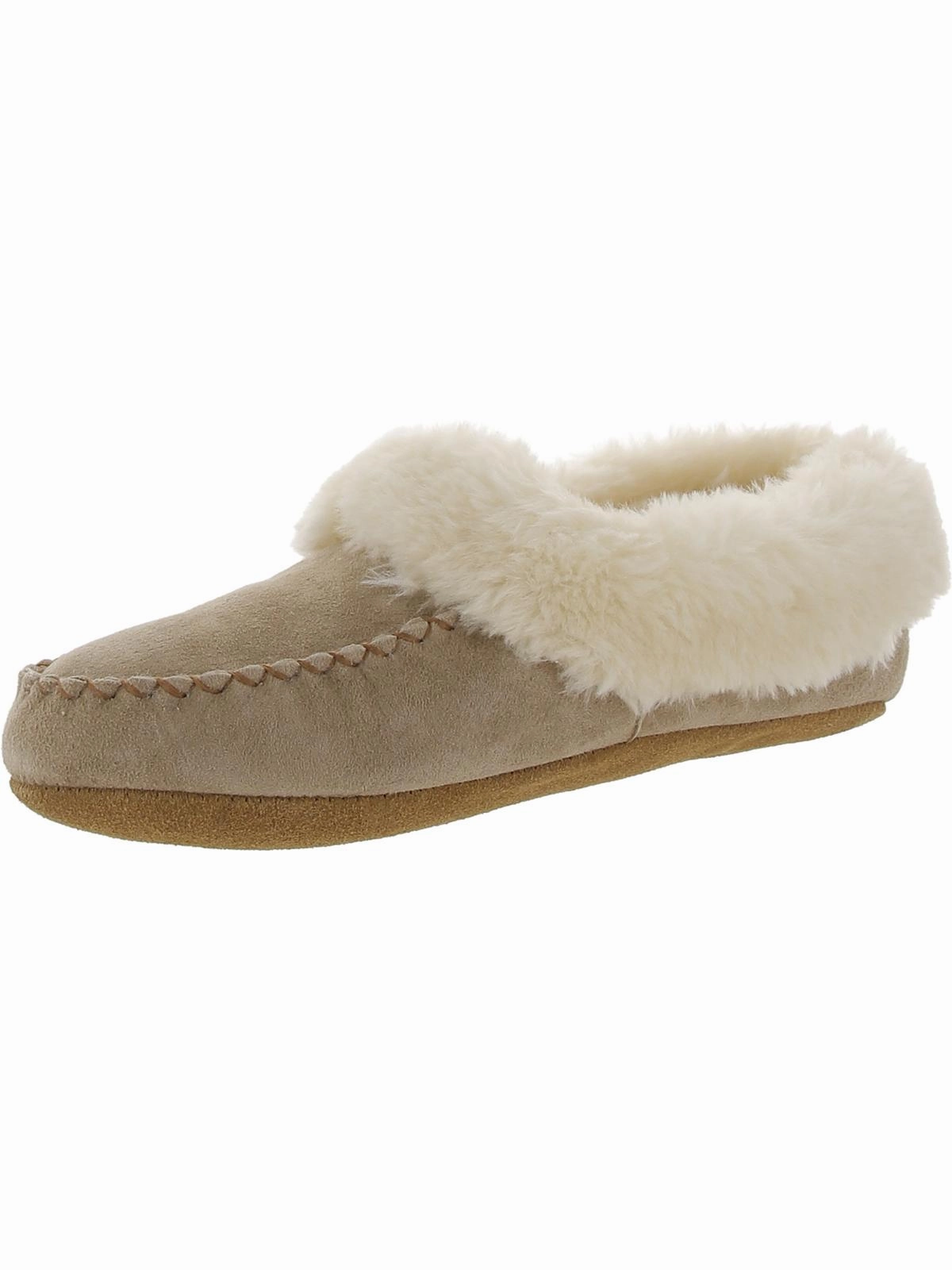 Australian Bootie II Womens Suede Faux Fur Lined Moccasin Slippers Cozy Womens Slippers discount