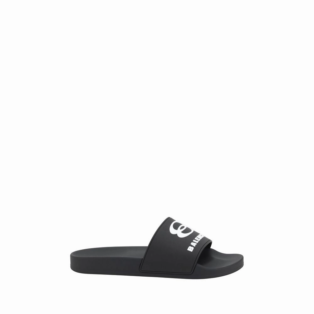 Balenciaga Logo Men's Slippers Discount Mens Beach Sandals