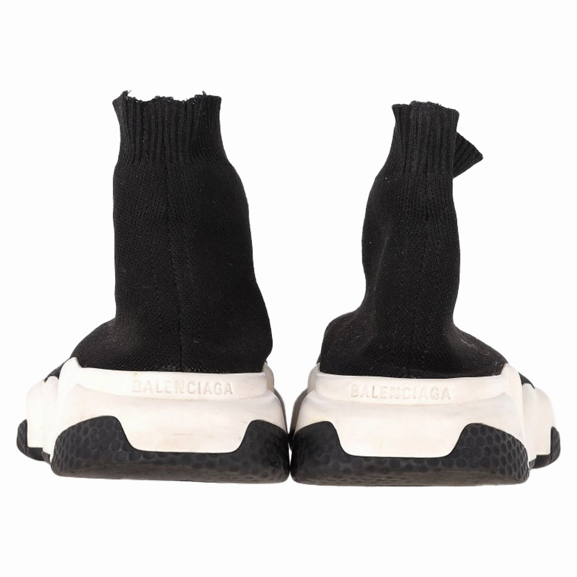 Balenciaga Speed Trainer Shoes in Black Polyester
