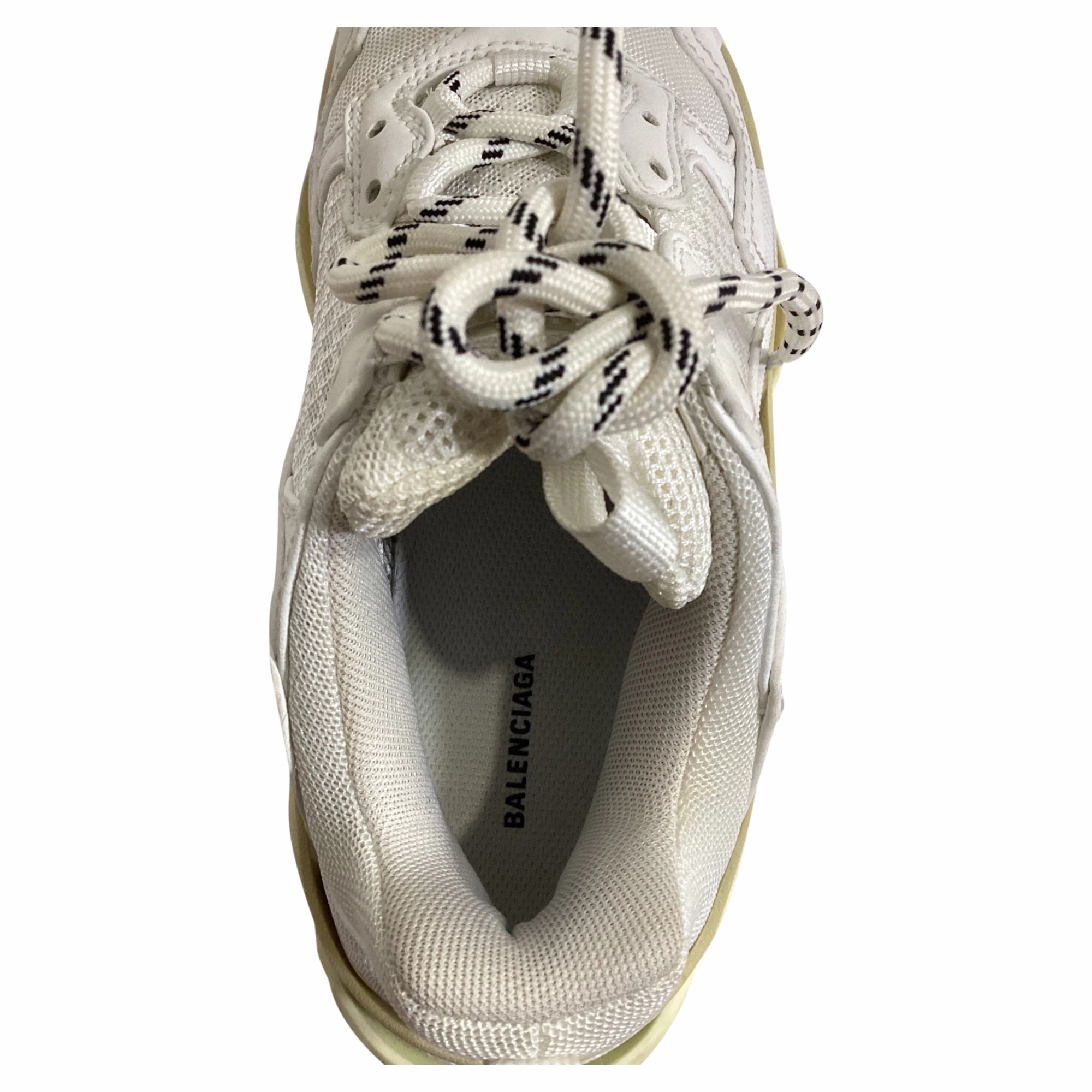 Balenciaga Triple S Sneakers in White Polyester