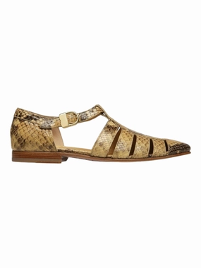 Bally Gabry 6304337 Men's Animal Print Leather Sandals Mens Sandals outlet deals