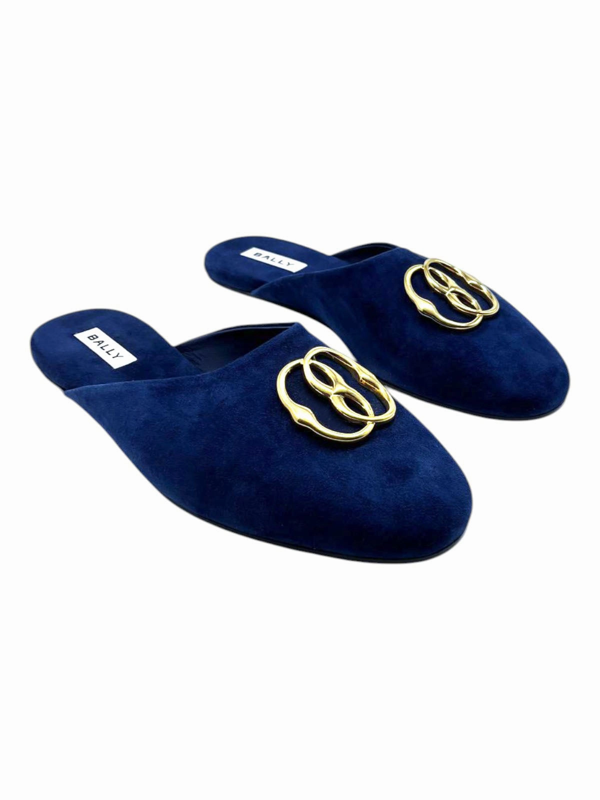 Bally Gylon 6303993 Men's Marine Suede Leather Slippers