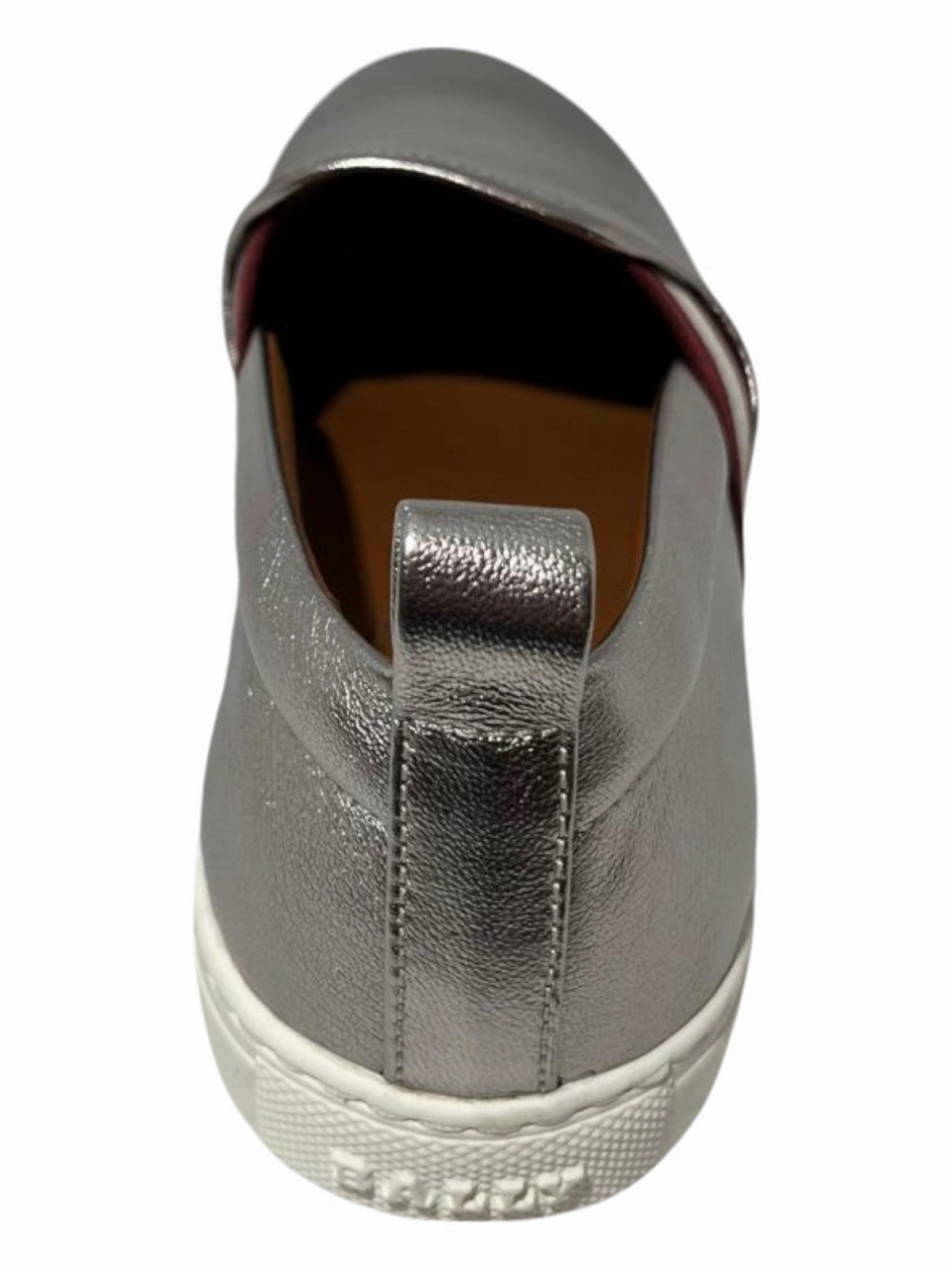 Bally Henrika 6212747 Silver Lamb Leather Slip-on Low-top Sneakers