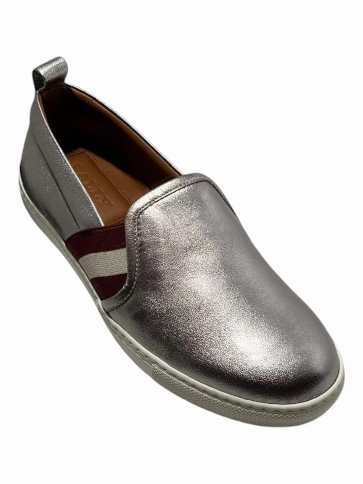 Bally Henrika 6212747 Silver Lamb Leather Slip-on Low-top Sneakers Trendy Sneakers for Women