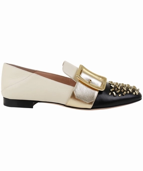 Bally Janelle Women's 6225475 Black Leather Stud Slippers Cozy Womens Slippers discount
