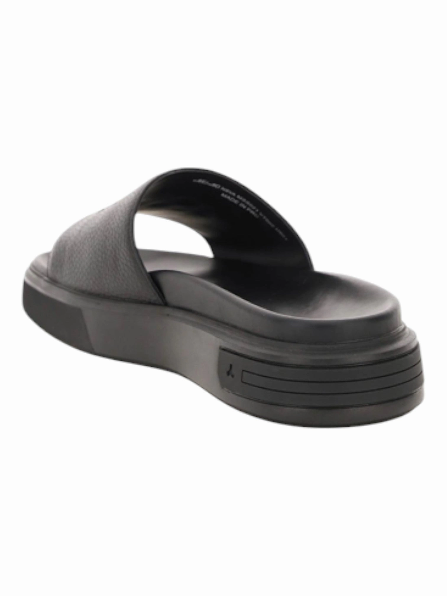 Bally Jaxons 6300152 Men's Black Bovine Grained Leather Sandals