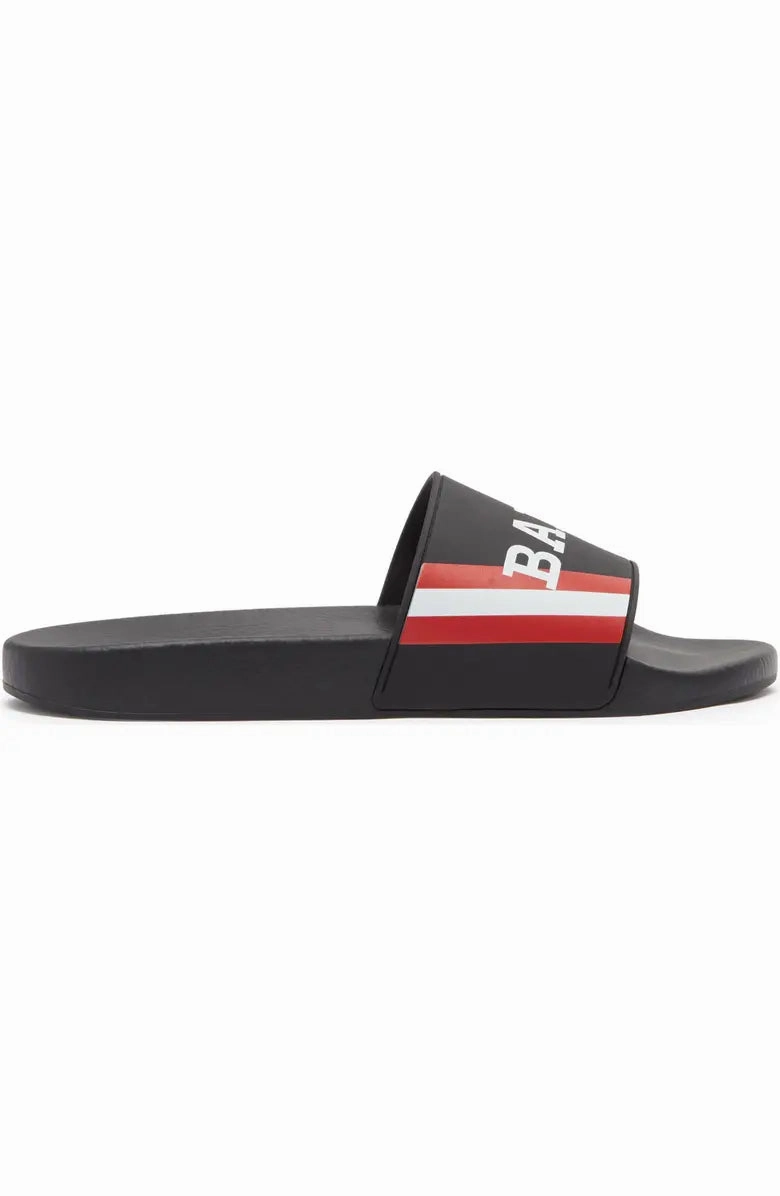 Bally Simon 6234034 Men's Black Logo Rubber Sandals